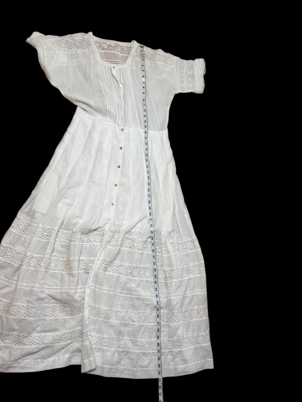 LoveShackFancy Edie voile lace trim white large cotton cottagecore midi dress - Picture 8 of 10